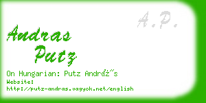 andras putz business card